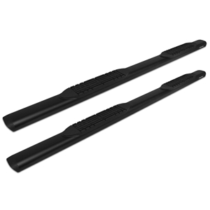 Raptor Series 5in Oval Style Textured Black Aluminum Running Boards