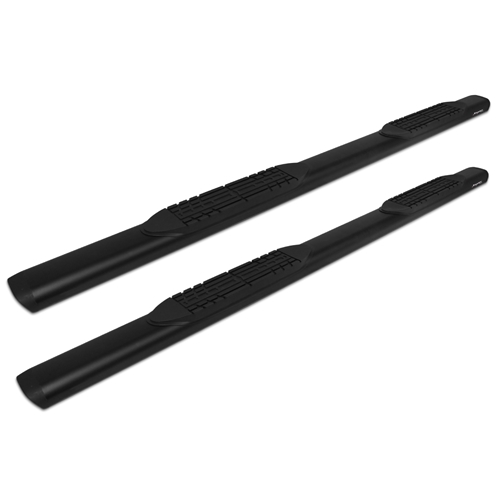 Raptor Series 5in Oval Style Textured Black Aluminum Running Boards