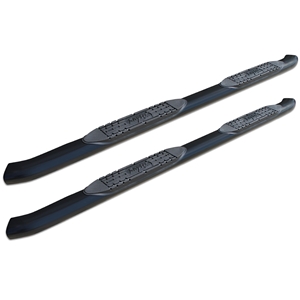 Raptor Series 4in Oval Curved OE Style Black Steel Nerf Bars