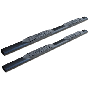 Raptor Series 5in Oval Black Steel Nerf Bars