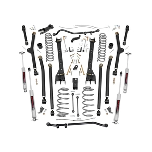 Rough Country 4in Lift Kit Long Arm - Front and Rear - 1997-2006 Wrangler TJ 4WD