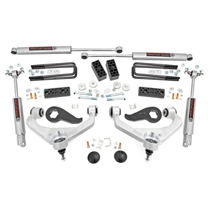 Rough Country 3in Lift Kit - Front and Rear - Silverado/Sierra 3500 HD Dually