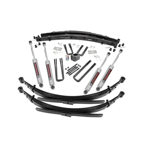 Rough Country 4in Lift Kit Rear Springs - Front and Rear - Dodge W100/200/300 4WD