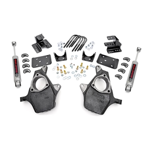 Rough Country 2in Front 4in Rear Lowering Shocks - Silverado/Sierra 1500/Classic RWD