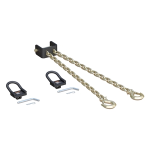 CURT CrossWing 5th Wheel Safety Chain Assembly With Rail Anchors