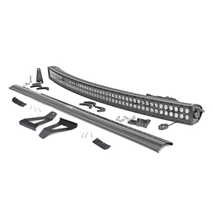 Rough Country 50in Curved LED Upper Windshield Light Bar Kits - Jeep Cherokee
