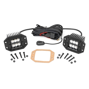 Rough Country 2in Square Flush Mount LED Light Pods