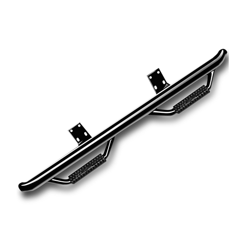 N-Fab Cab Length Black Steel Nerf Bars