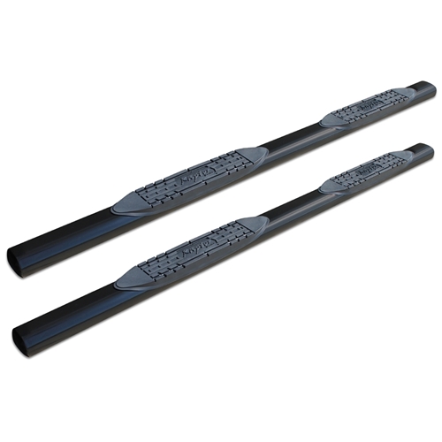 Raptor Series 4in Oval Black Steel Nerf Bars