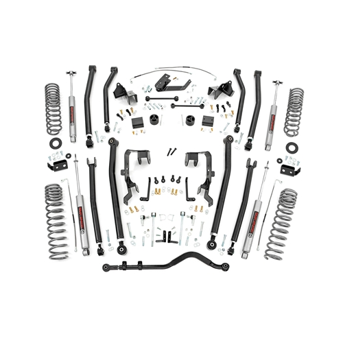 Rough Country 4in Lift Kit - Front and Rear - Wrangler JK 2WD/4WD 4-Door Long Arm