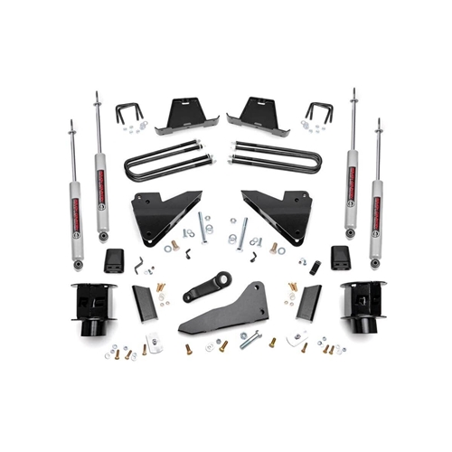 Rough Country 5in Lift Kit - Front and Rear - Ram 3500 4WD  Radius Arm Drop Non-Dually