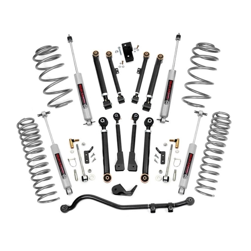 Rough Country X- Flex 2.5in Lift Kit - Front and Rear - 1997-2006 Wrangler TJ 4WD