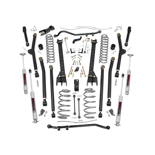 Rough Country 4in Lift Kit Long Arm - Front and Rear - Wrangler Unlimited 4WD