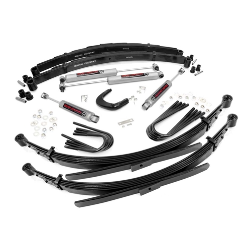 Rough Country 4in Lift Kit Rear Springs - Front and Rear - Chevrolet/GMC 1973-1976