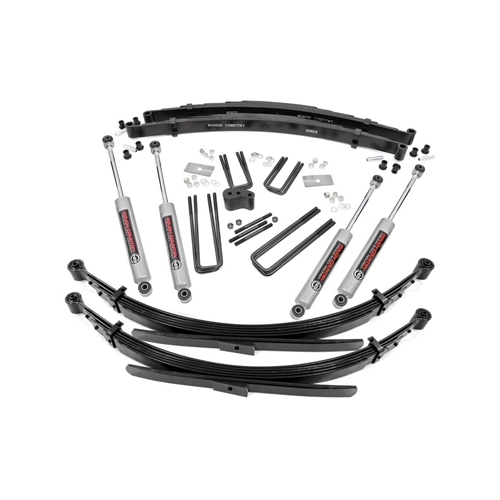 Rough Country 4in Lift Kit Rear Springs - Front and Rear - Dodge W100/200/300