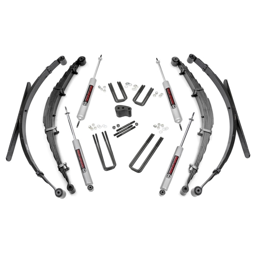 Rough Country 4in Lift Kit Rear Springs - Front and Rear - Ford F-250 4WD