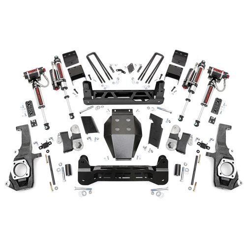 Rough Country 5in Vertex Reservoir Lift Kit - Front and Rear - Silverado/Sierra 2500/3500 HD