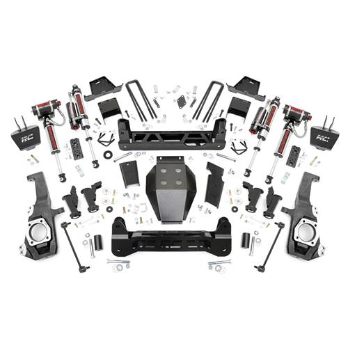 Rough Country 7in Vertex Reservoir Lift Kit - Front and Rear - Silverado/Sierra 2500/3500 HD