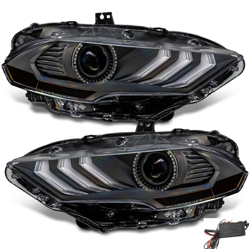 ORACLE Pre-Assembled Headlights - Dynamic ColorShift RGB+A - Black Series