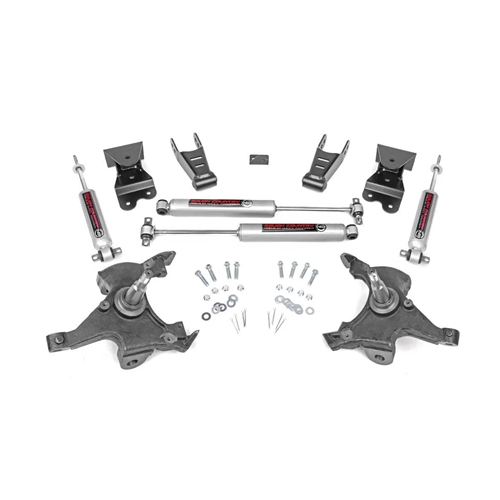 Rough Country 2in Front 4in Rear Lowering Shocks - Chevrolet/GMC C1500 RWD