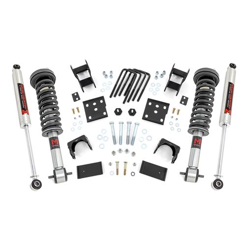 Rough Country 2in Front 4in Rear Lowering M1 Shocks - Ford F-150 4WD