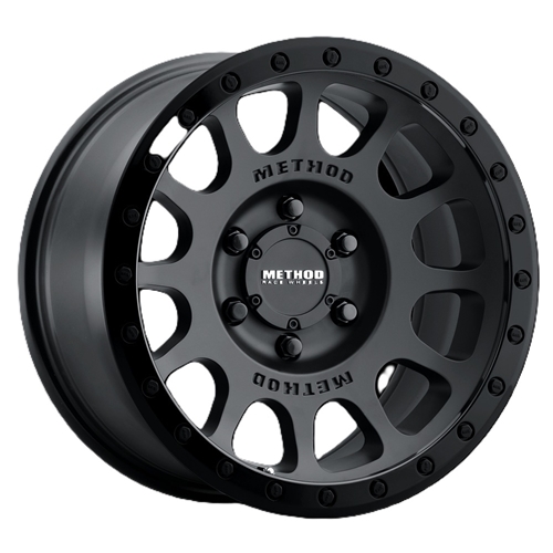 Method Wheels - 305 NV Street - MATTE BLACK - GLOSS BLACK LIP