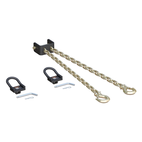 CURT CrossWing 5th Wheel Safety Chain Assembly With Rail Anchors
