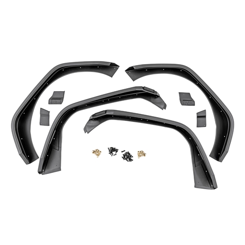 Rough Country High Clearance LED Flat Fender Flare Kit - Jeep Wrangler JL