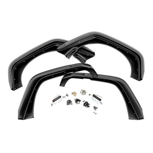 Rough Country High Clearance LED Flat Fender Flare Kit - Jeep Wrangler JK