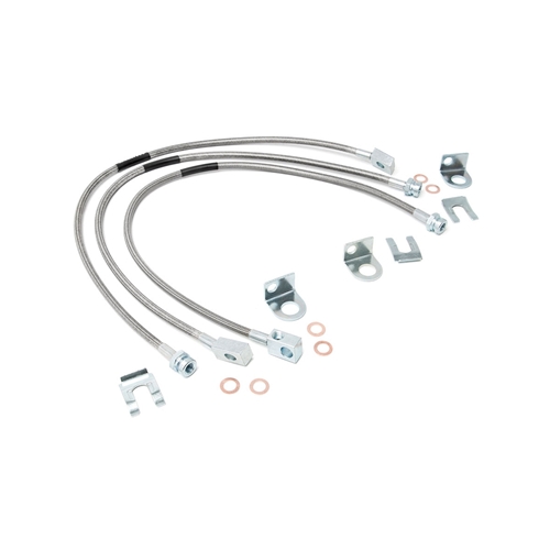 Rough Country Stainless Steel Brake Line Kit - Jeep Cherokee / Wrangler / TJ