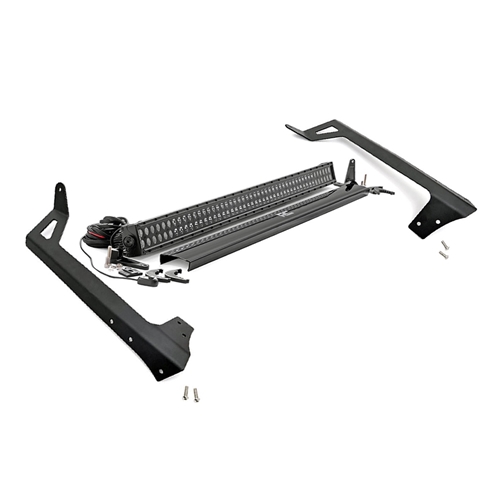 Rough Country 50in LED Upper Windshield Light Bar Kits - Jeep Wrangler JK