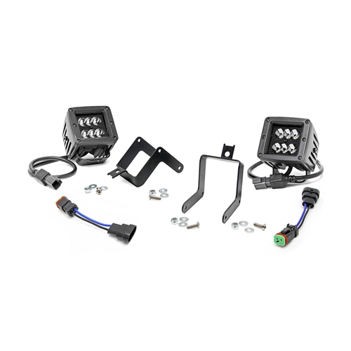 Rough Country Black-Series 2in Fog Mount LED Kit