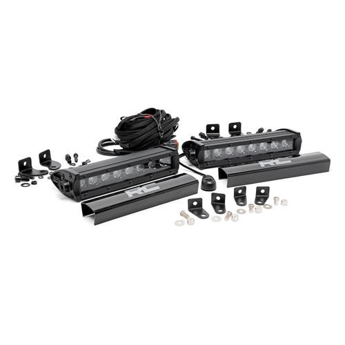 Rough Country 8in Single Row LED Grille Mount Kit - F-250 Super Duty Lariat