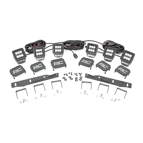 Rough Country Triple 2in Fog Mount LED Kit - Ford F-150 Raptor