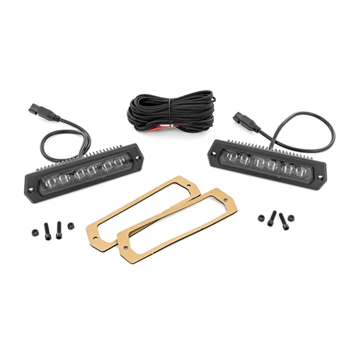 Rough Country 6in Flush Mount LED Lights - Pair