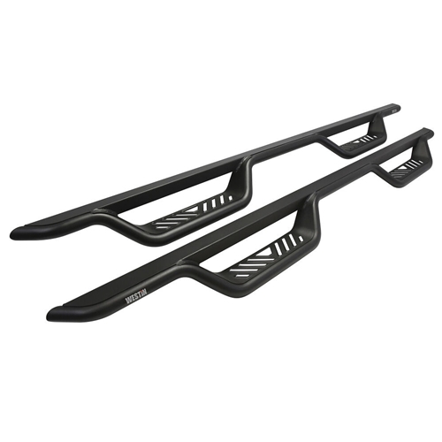 Westin Outlaw Textured Black Steel Drop Steps