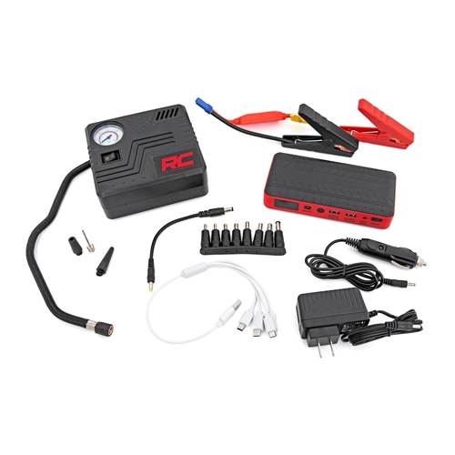 Rough Country Portable Battery Jumper And Air Compressor Combo Kit